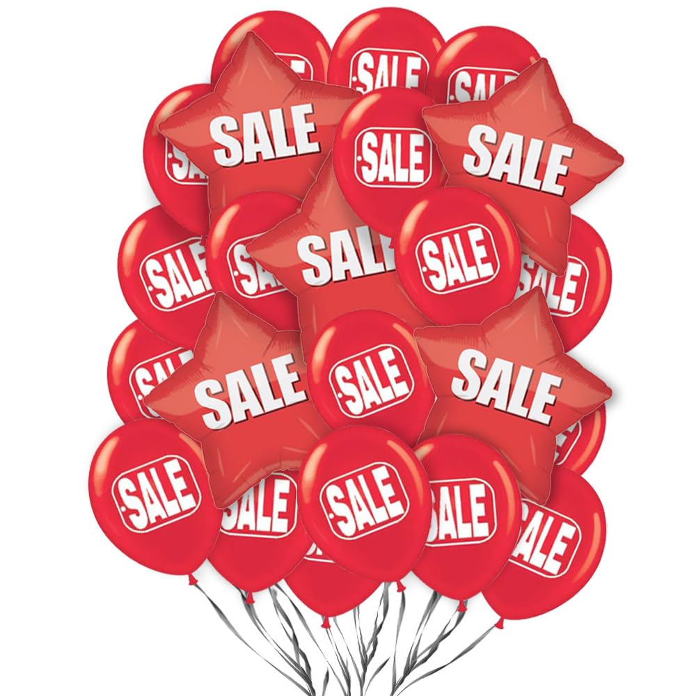 PMU Sale Balloons Assortment Kit with Color Coordinate Ribbons