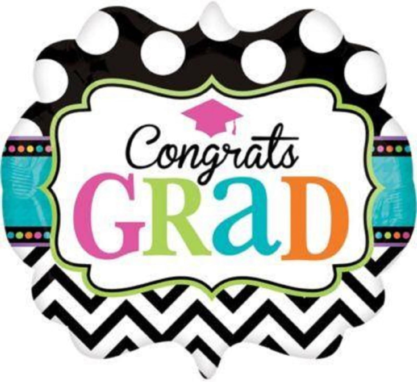 PMU Graduation Congrats Grad Star Shape 30 Inch Mylar Balloon
