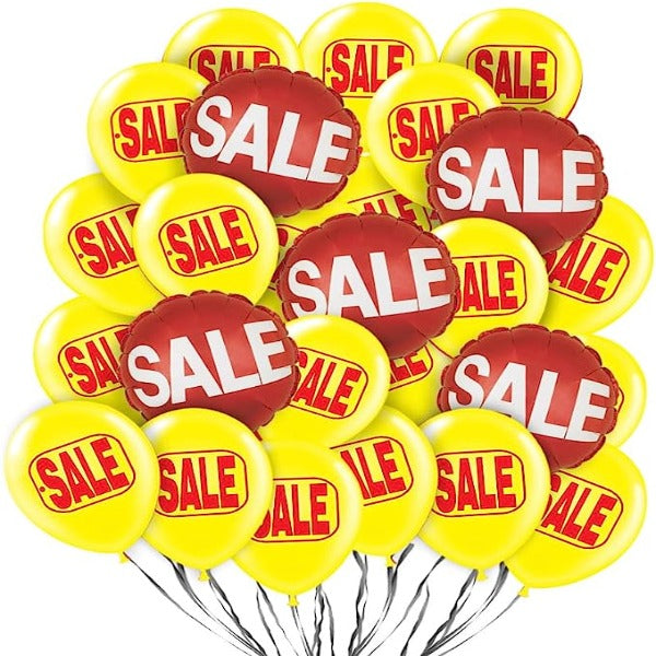 PMU Sale Balloons Assortment Kit with Color Coordinate Ribbons