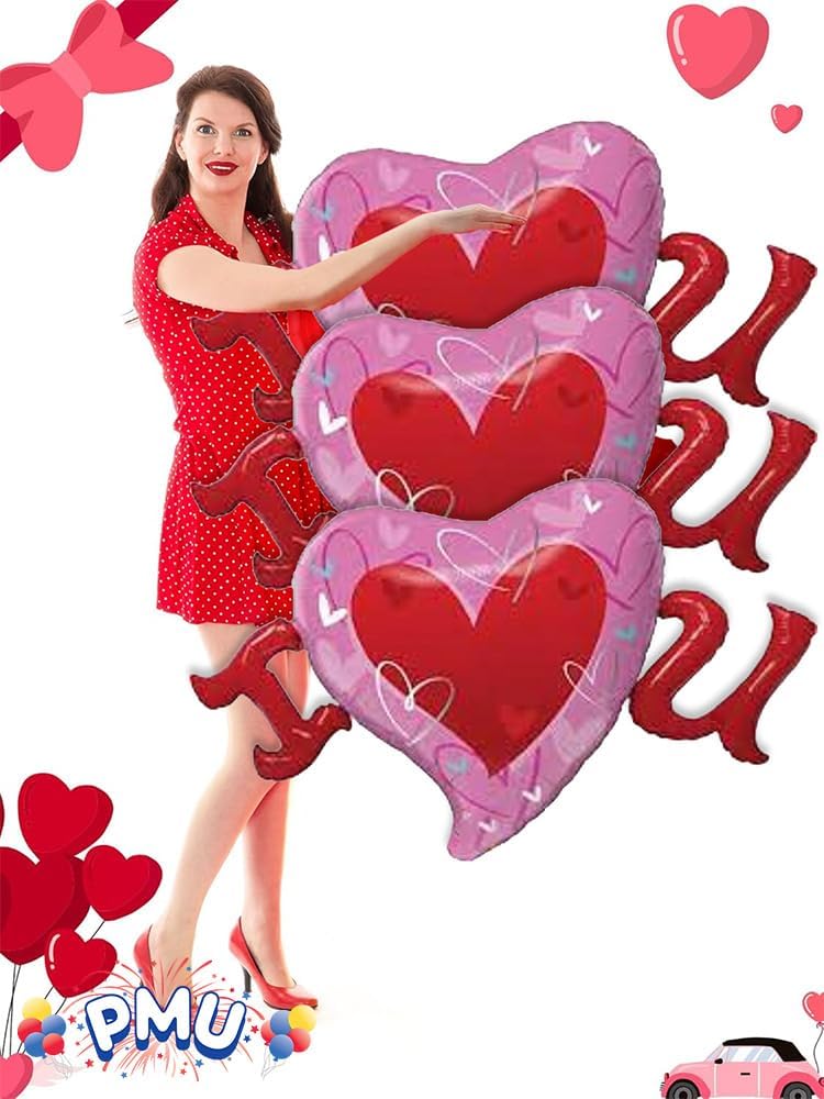 PMU Valentine's Day Mylar - Foil Balloons Proposal, Special Events, Photo Props Party Decoration and Accessories