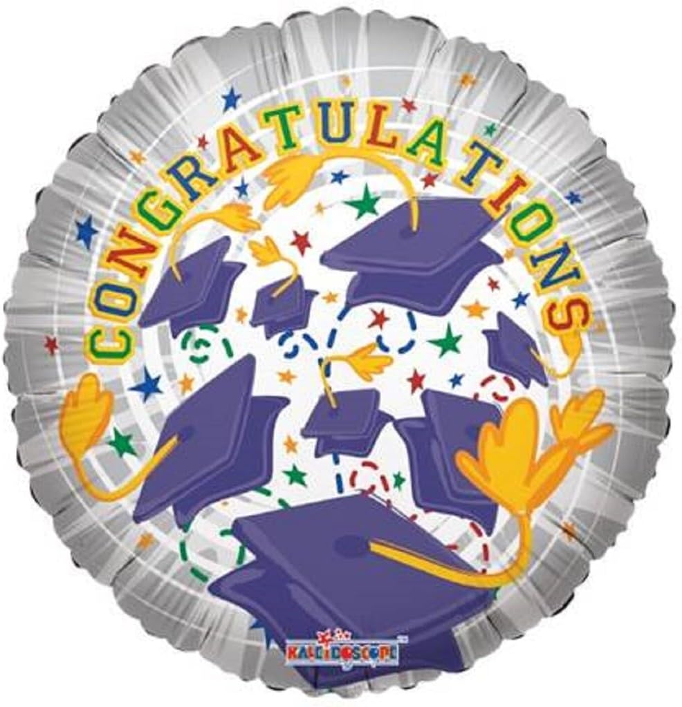 PMU Graduation "Congrarulation" Grad Balloons 18in Mylar Balloon | Graduation Decoration Mylar Balloons | Celebrate Success with Vibrant Graduation Balloons | Balloon Graduation DΓ©cor