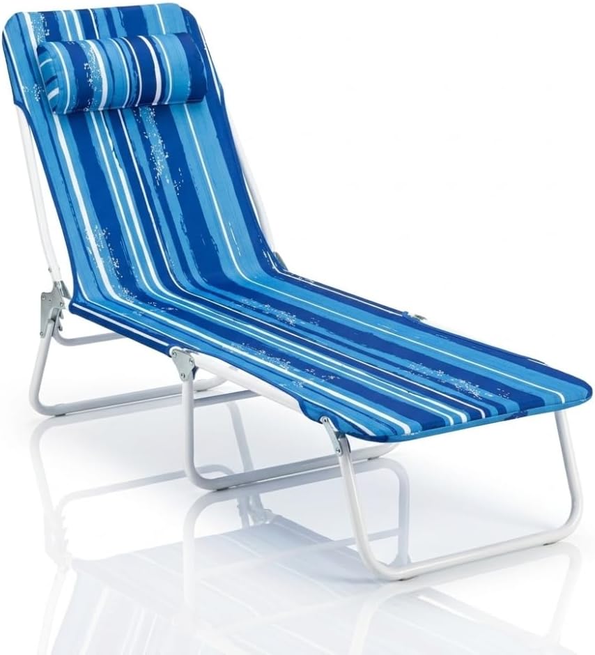 PMU 2 Position Folding Beach Chair & Sand Chair | 2-Position Recline, Portable, Ideal for Beach & Sand
