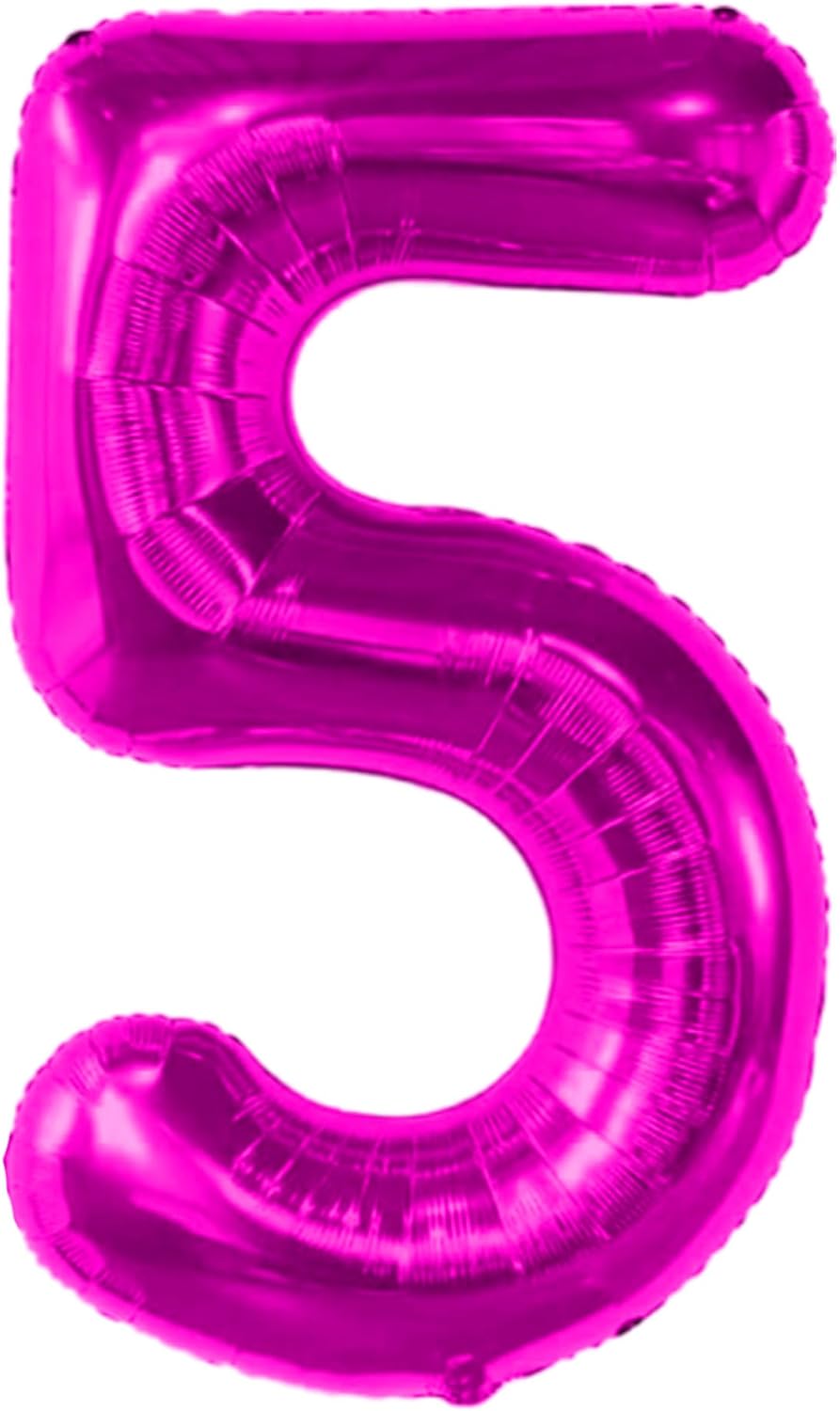 PMU Number Five "5" Shape 40in Mylar Balloon Pkg/1