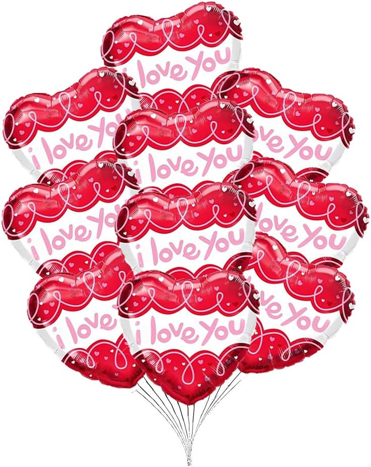 PMU Happy Valentine's Day 18 Inch Hearts Mylar-Foil Balloon