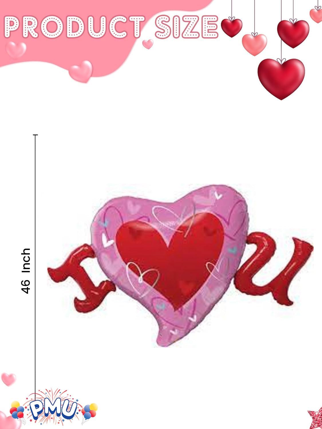 PMU Valentine's Day Mylar - Foil Balloons Proposal, Special Events, Photo Props Party Decoration and Accessories