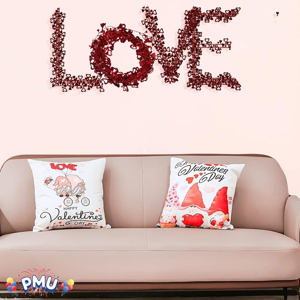 PMU Valentines Heart Garland, Heart Shape Wire Garland, Valentine's Day Garland, Garland Valentines Day Decorations, Heart Shape Valentines Day Decor, Valentines Garland, Heart Garland (25ft.)
