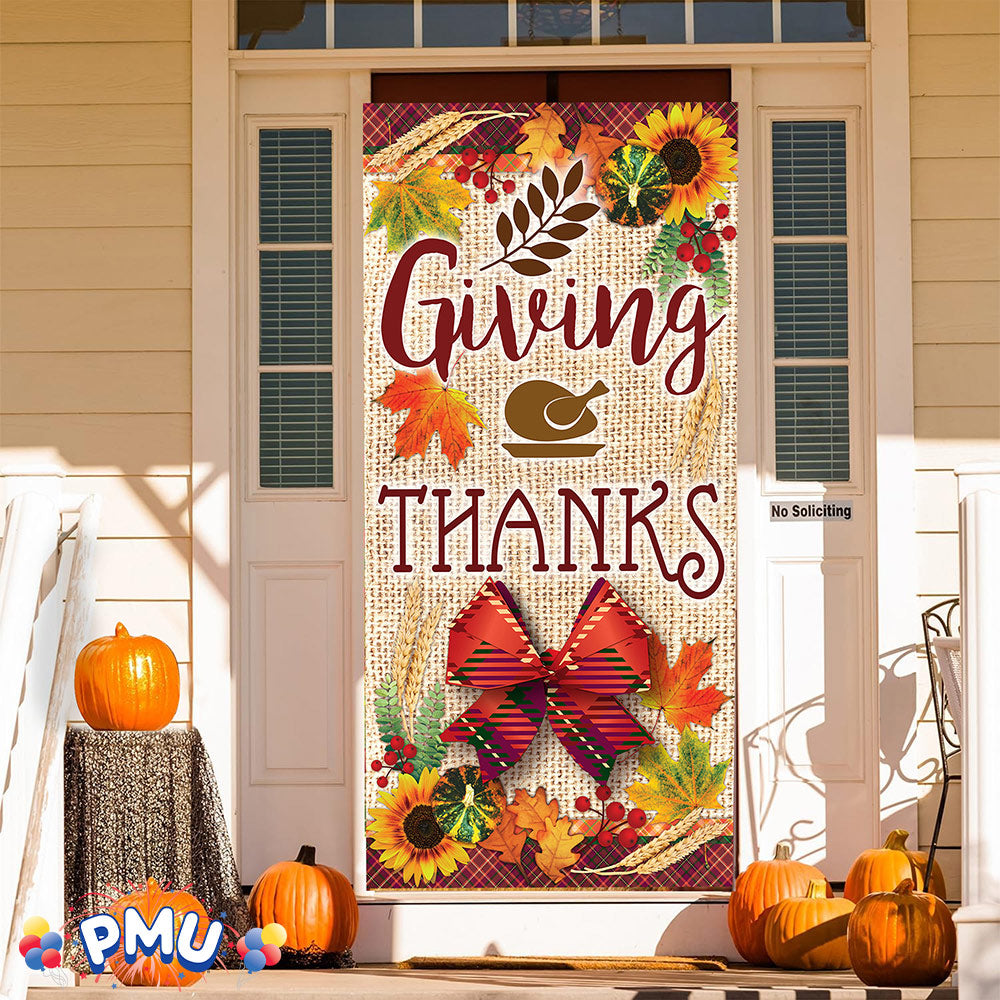 PMU Door Covers - Thanksgiving Door Covers - Thanksgiving Banner - Front Door Cover for Thanksgiving
