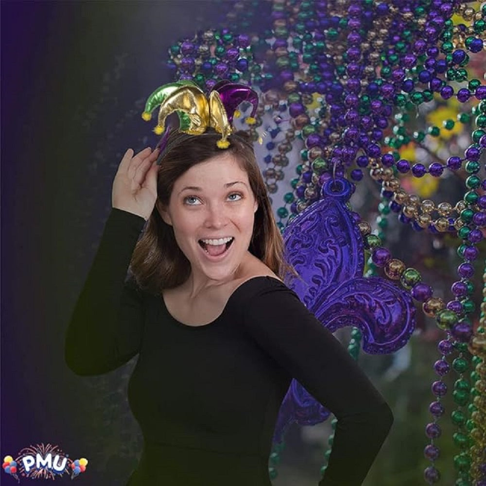 PMU Mardi Gras Jester, Crawfish, Sequin Hat, Headband Costume Accessory