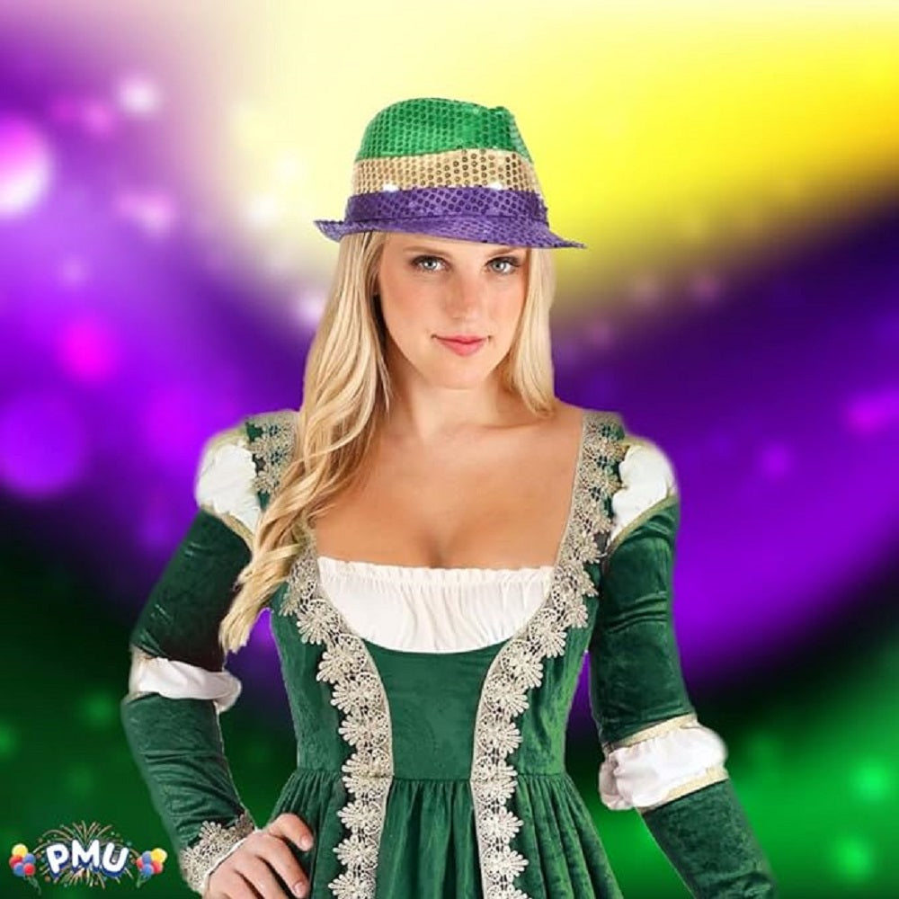PMU Mardi Gras Jester, Crawfish, Sequin Hat, Headband Costume Accessory
