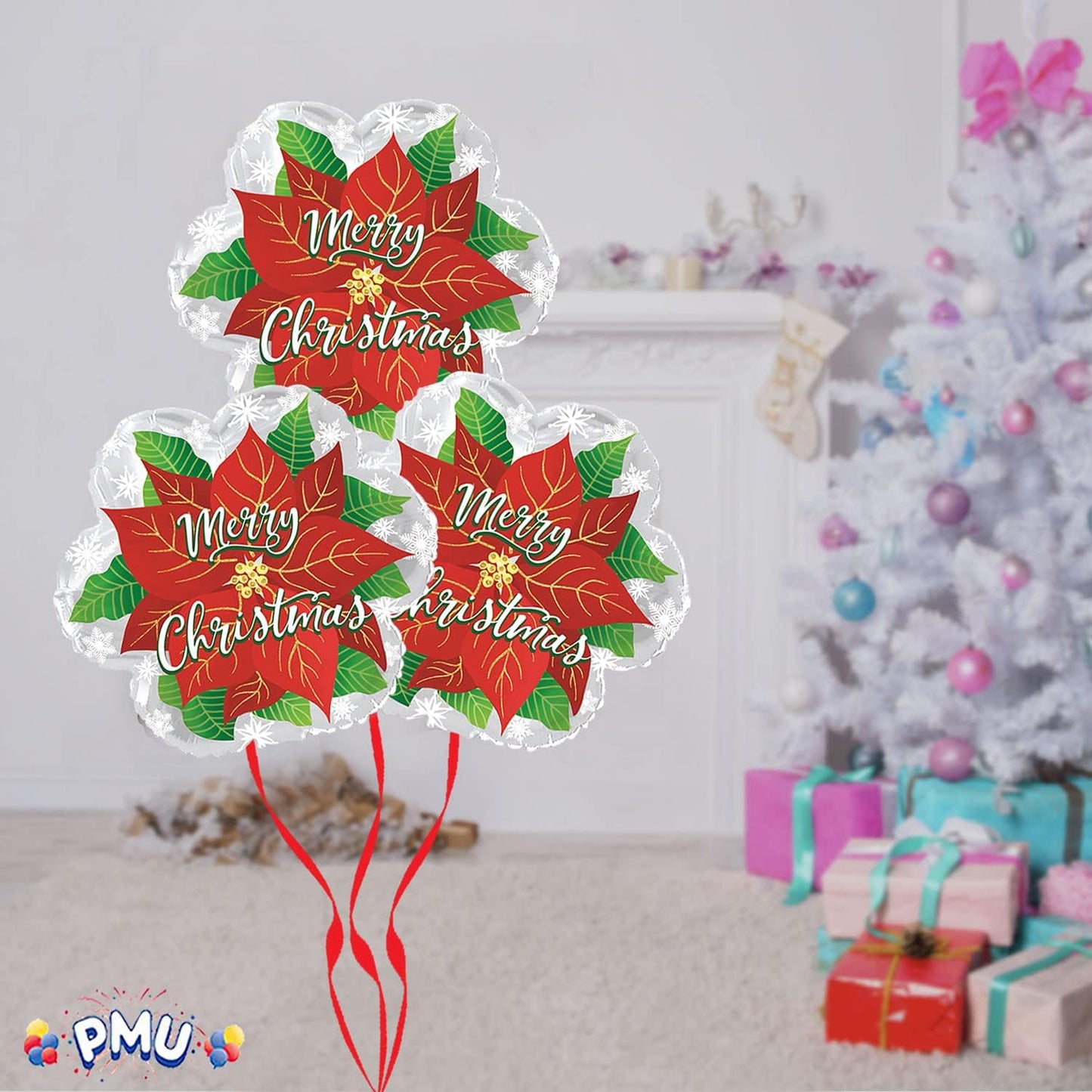 PMU Christmas 18 and 48 Inch Mylar-Foil Balloons