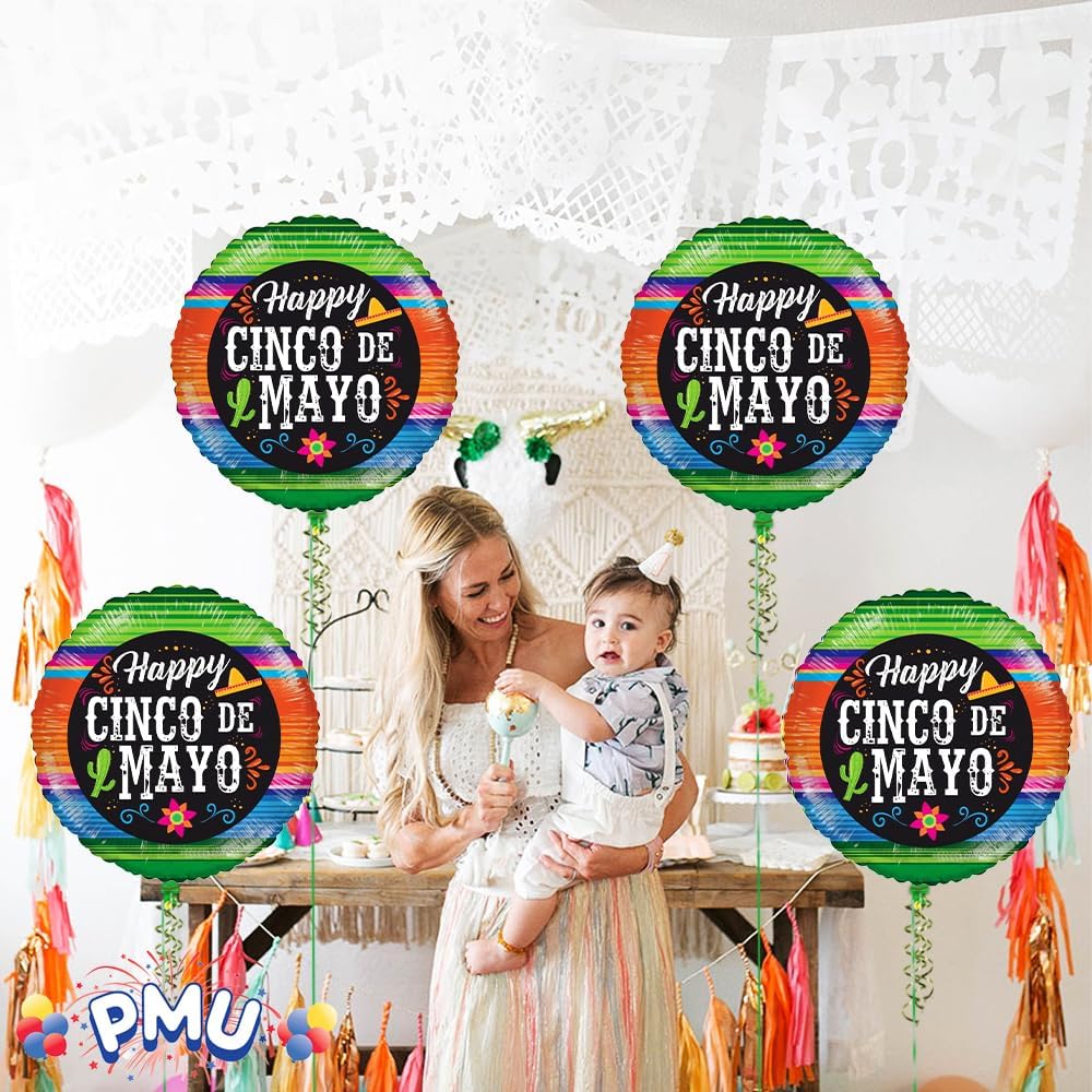 PMU Cinco de Mayo 18 Inch Mylar Balloon