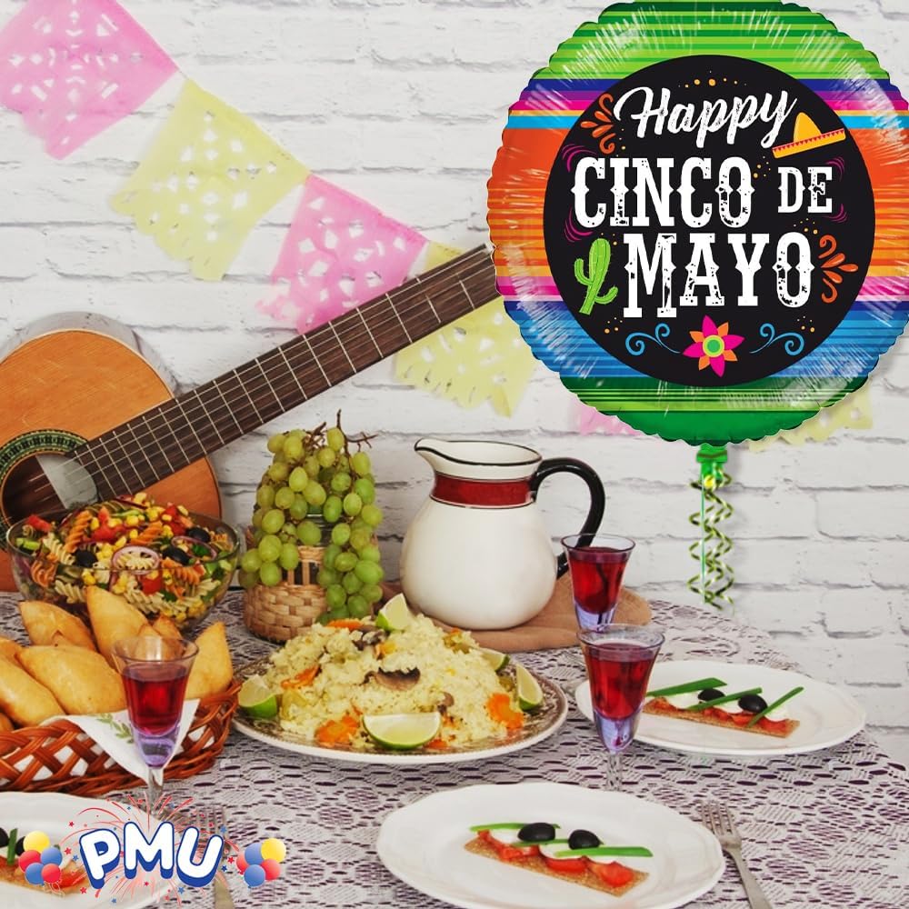 PMU Cinco de Mayo 18 Inch Mylar Balloon
