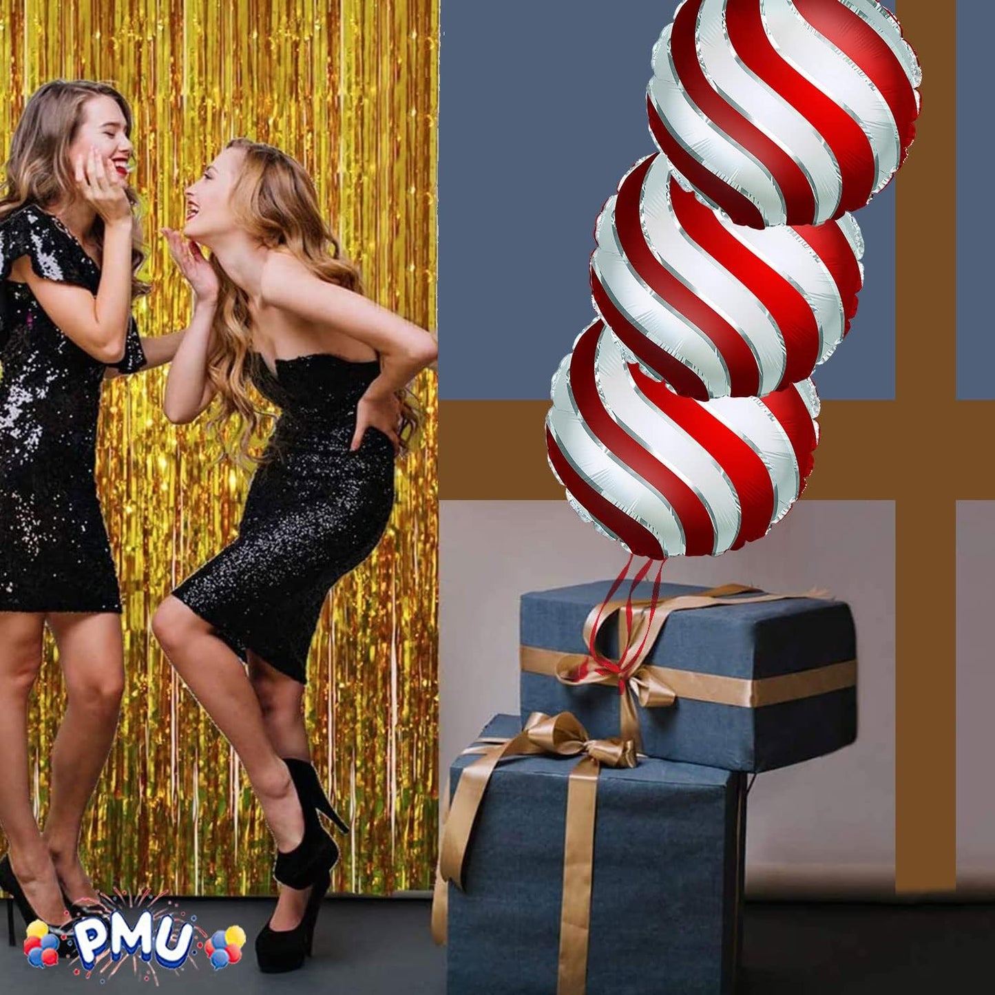 PMU Christmas 18 and 48 Inch Mylar-Foil Balloons