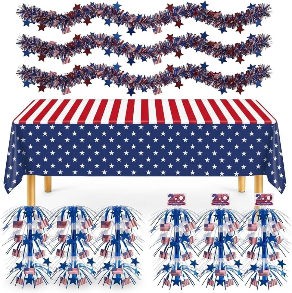 PMU 4th of July Decorations Patriotic Accessories Set