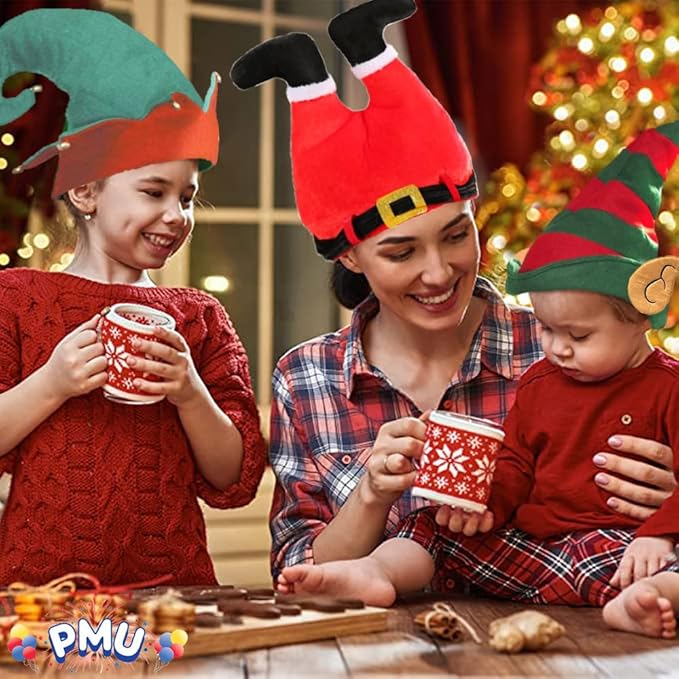 PMU Funny Christmas Hat, Santa's Santa Pants Down The Chimney Hat for Crazy Xmas Party Dress Up Celebrations, Accessories