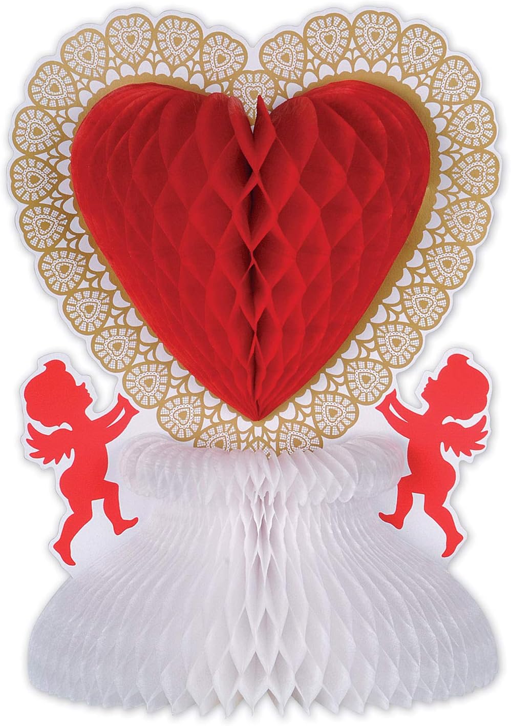 PMU Valentine’s Day Hearts Glitter Burst Centerpiece 15 Inch Balloon Weight