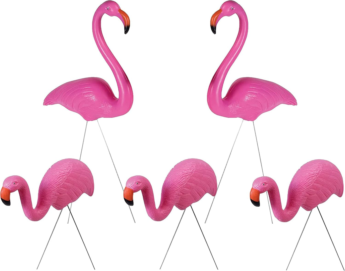 PMU Luau Paradise Lawn Flamingo Decor - Large Flamingo for Lawn & Yard Ornaments - Perfect Outdoor Decor for Luau Tropical Party, Home, Yard, Lawn