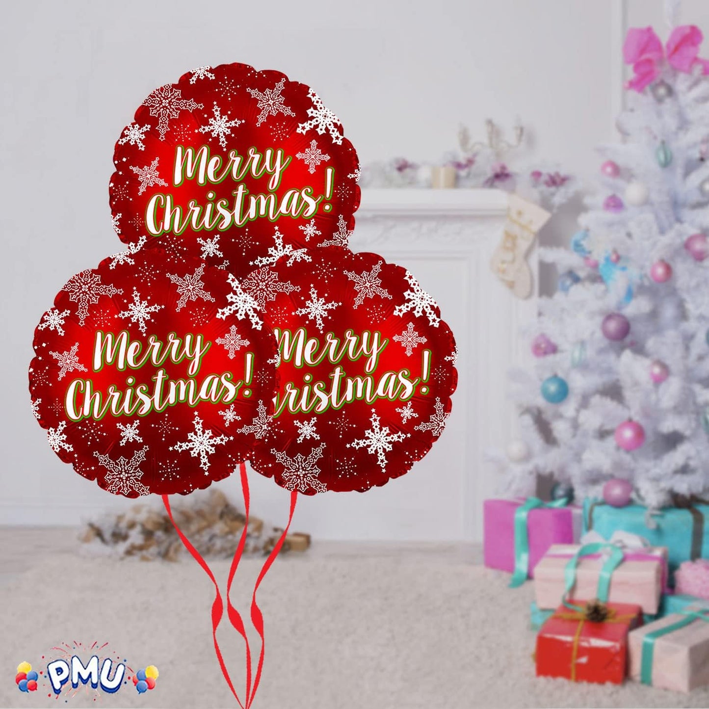 PMU Christmas 18 and 48 Inch Mylar-Foil Balloons