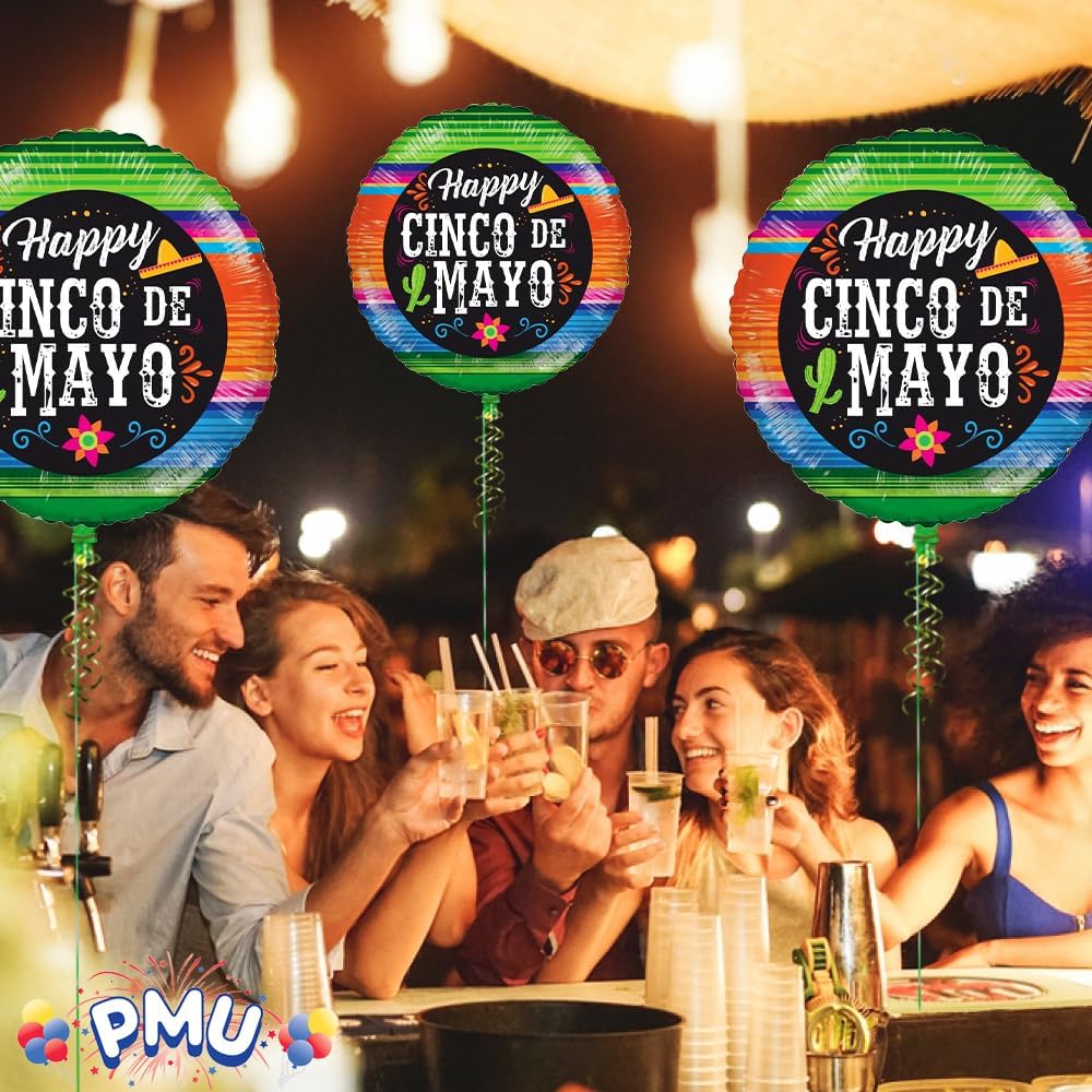 PMU Cinco de Mayo 18 Inch Mylar Balloon