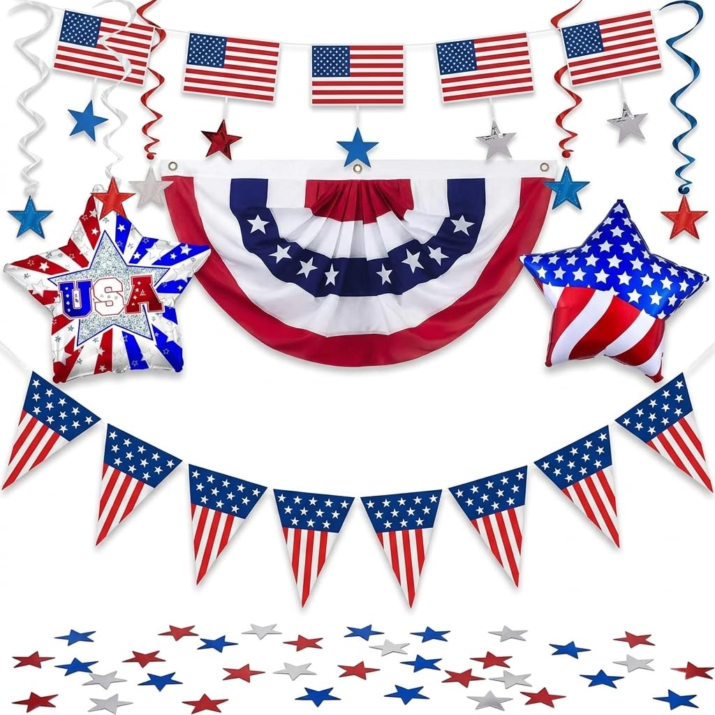 PMU 4th of July Decorations Patriotic Accessories Set