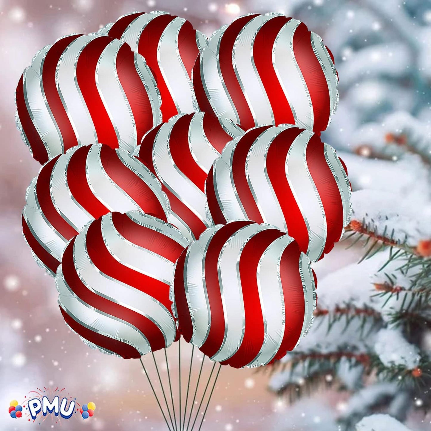 PMU Christmas 18 and 48 Inch Mylar-Foil Balloons