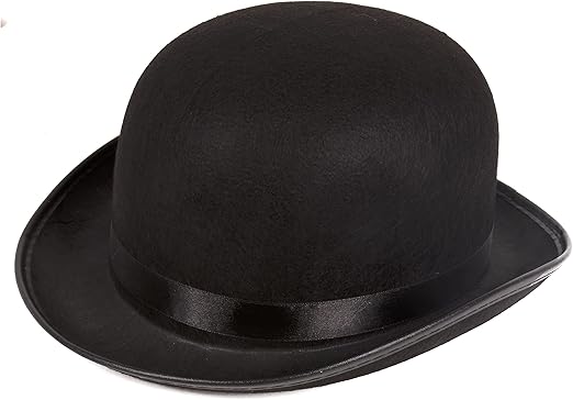 PMU Black Top Hat, Magician Felt Hat for Men, Coachman, Victorian, Ringmaster, Dress Up Party Hat