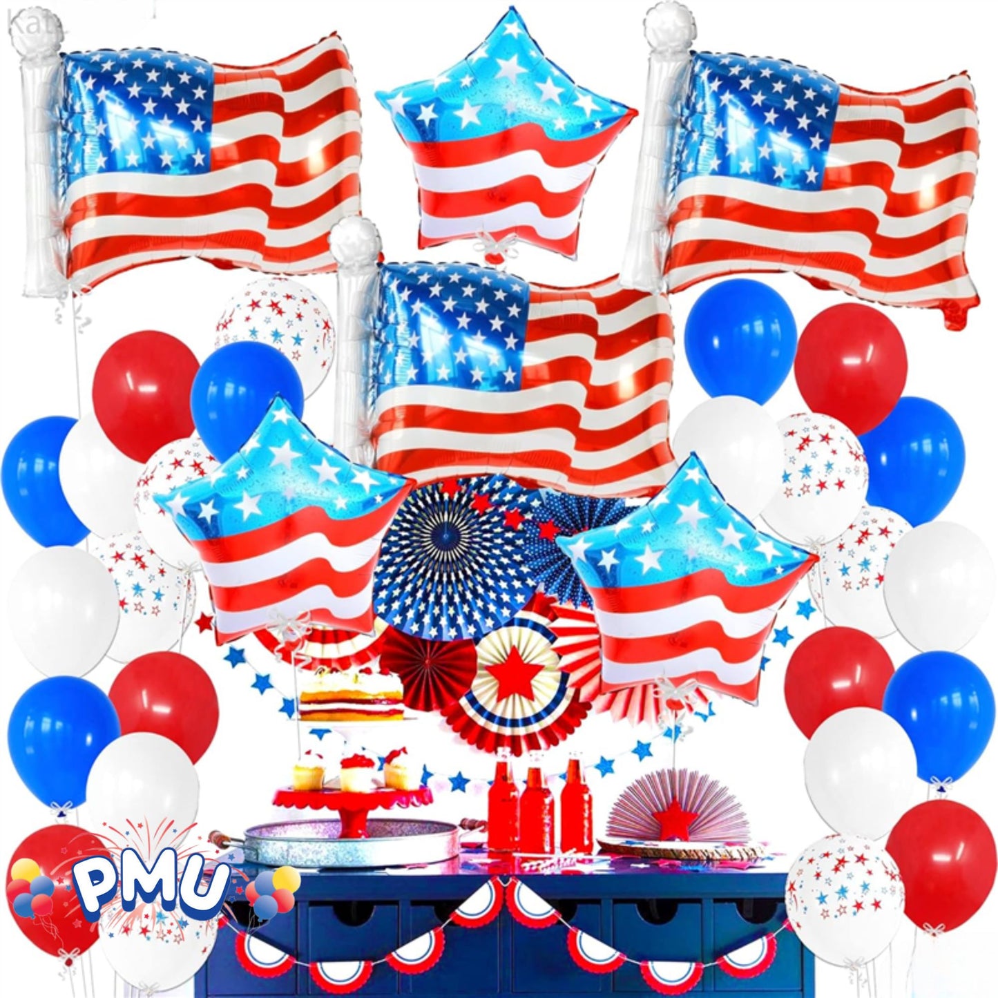 PMU USA 18 Inch Mylar-Foil Balloon