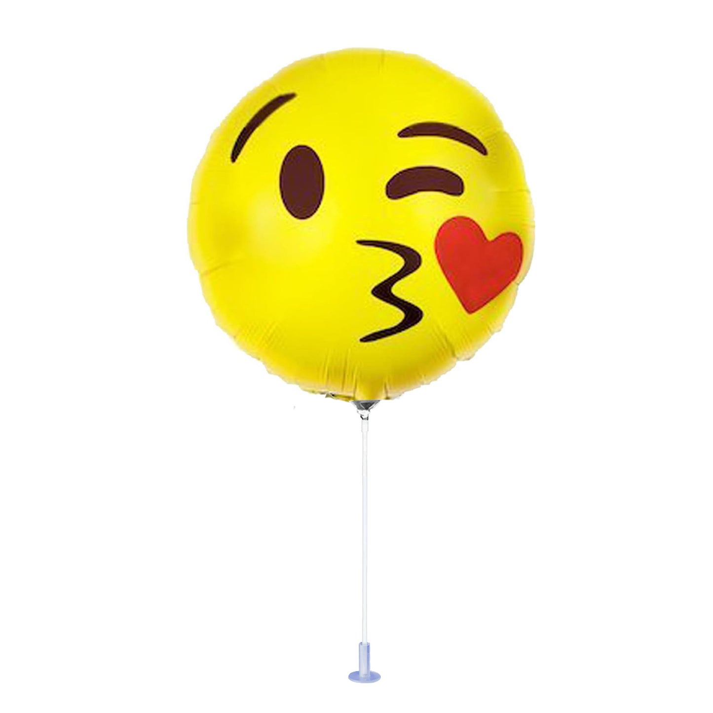 PMU Emoji Balloons 9 inch Pre-Inflated with Stick