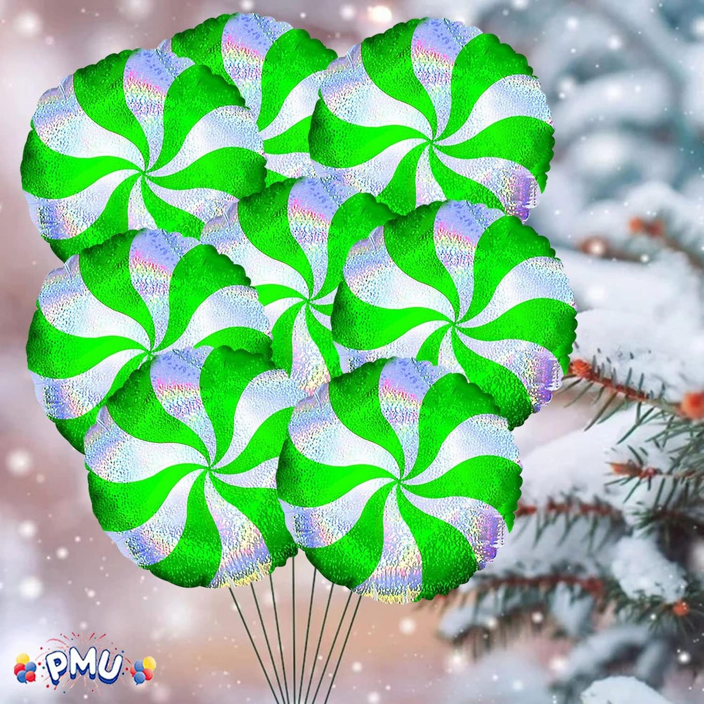 PMU Christmas 18 and 48 Inch Mylar-Foil Balloons