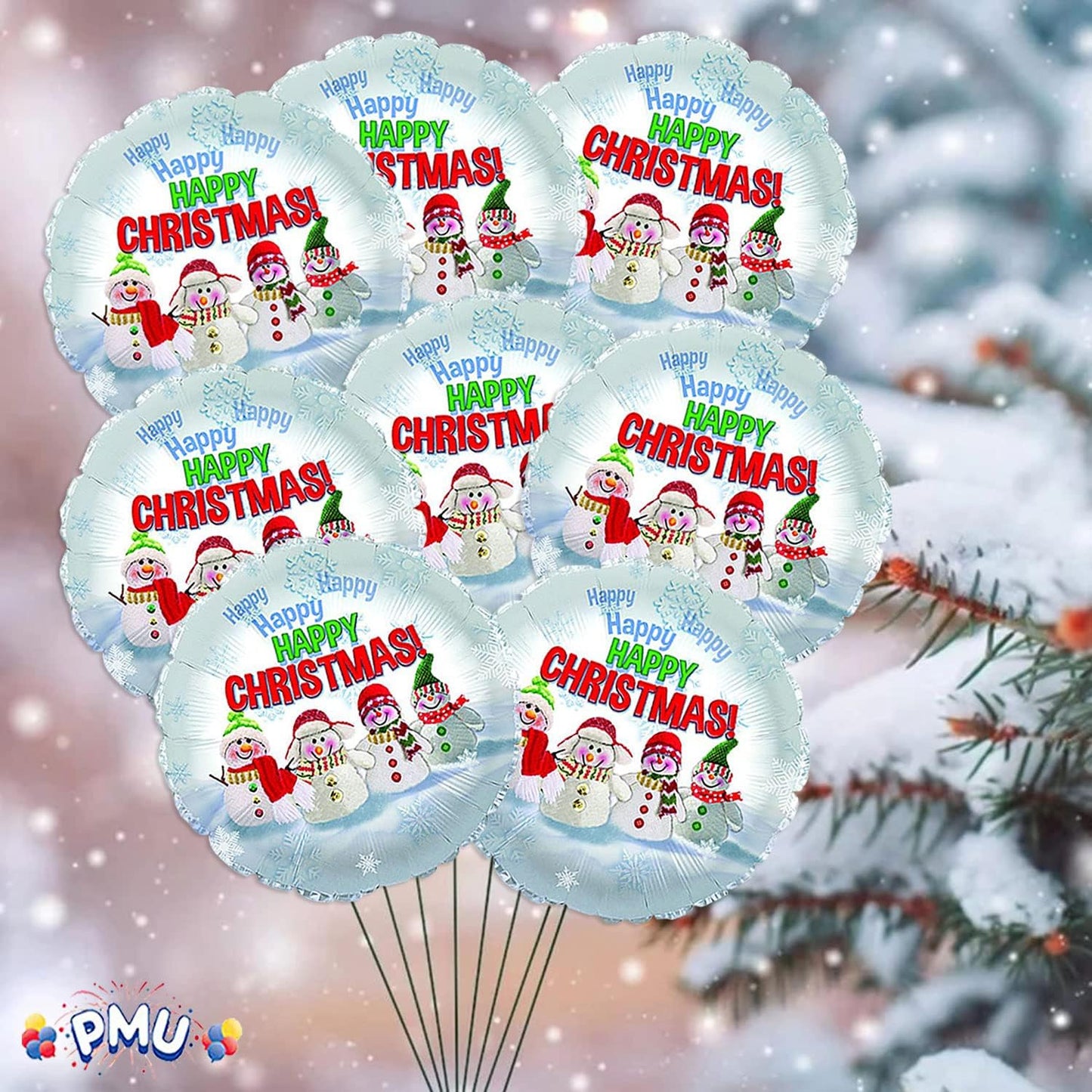 PMU Christmas 18 and 48 Inch Mylar-Foil Balloons