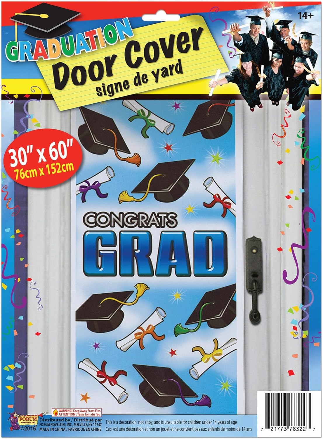 PMU Graduation "Congrats Graduation!" - Graduation Celebration Decor Party Accessories (1/Pkg) Pkg/1