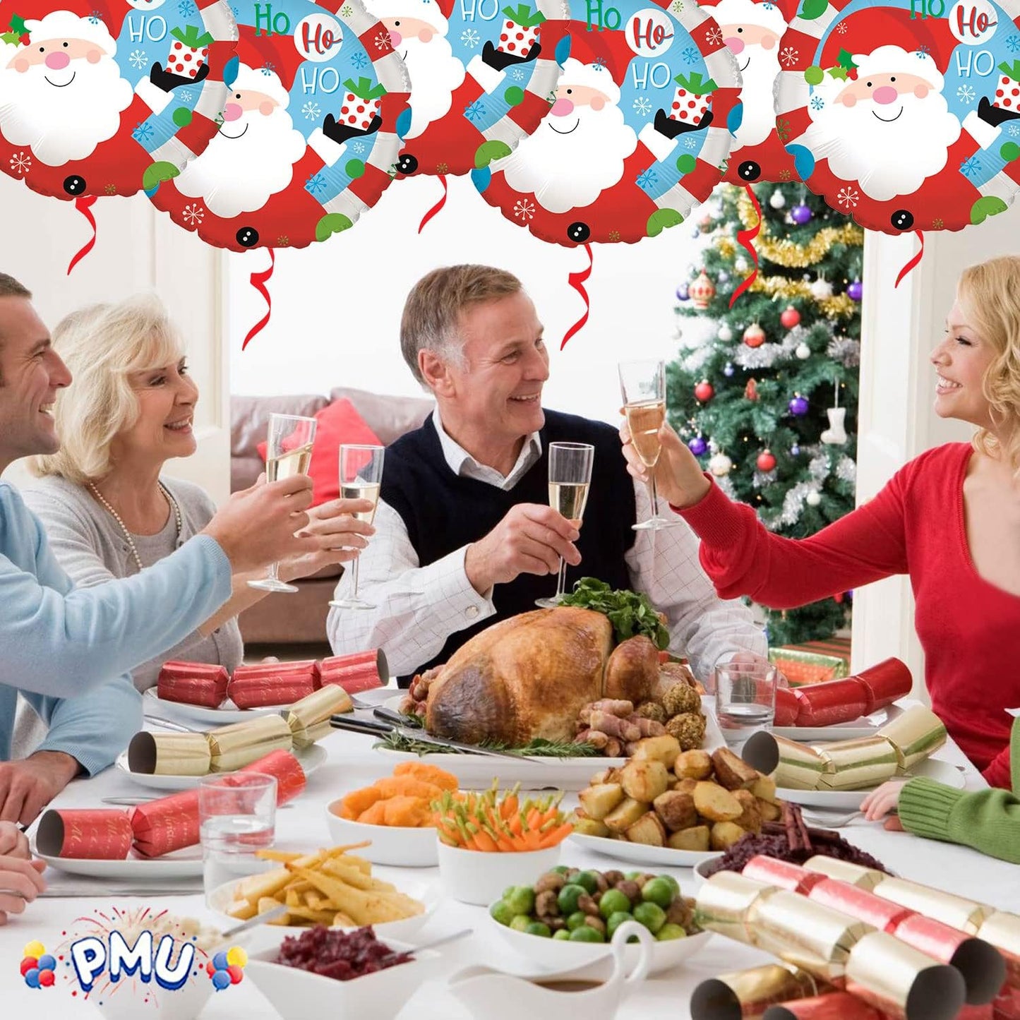 PMU Christmas 18 and 48 Inch Mylar-Foil Balloons