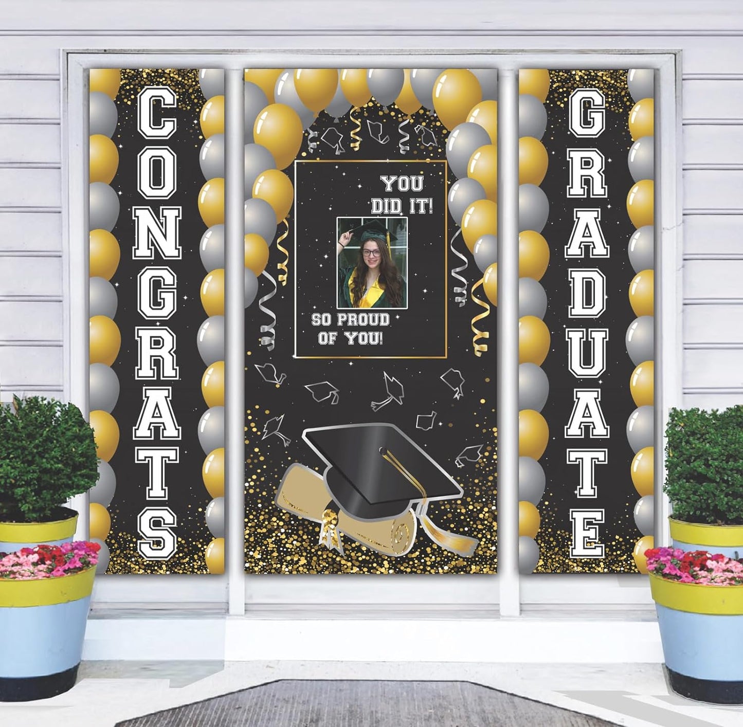 PMU Graduation "Congrats Graduation!" - Graduation Celebration Decor Party Accessories (1/Pkg) Pkg/1
