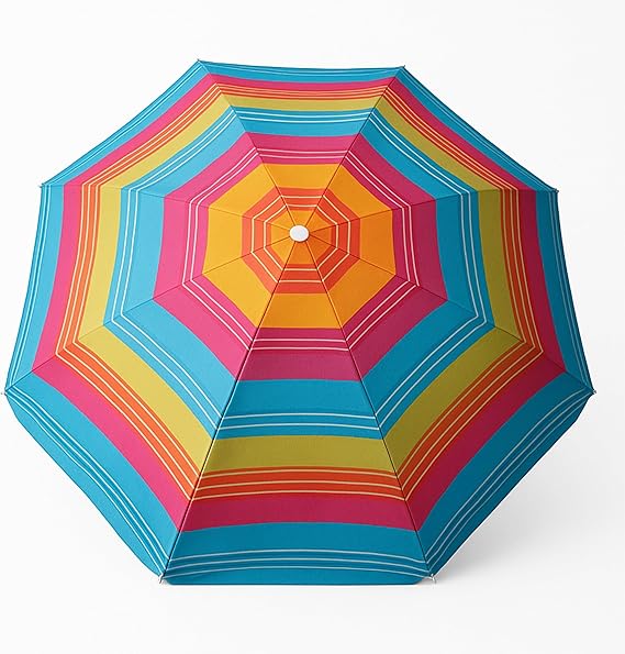PMU Beach Multi color Umbrella for Sand, Sun Shelter, Outdoor Sunshade Umbrellas for Patio Garden Beach Pool Backyard