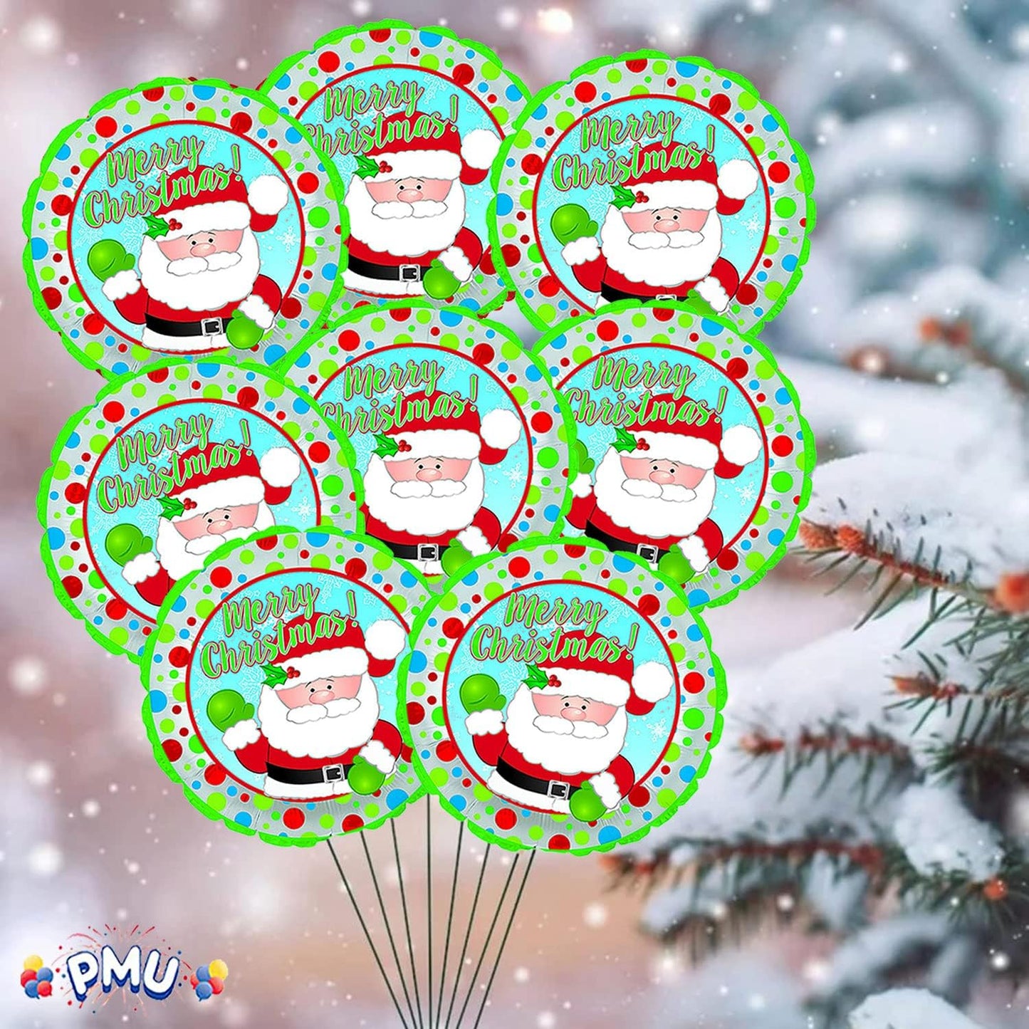 PMU Christmas 18 and 48 Inch Mylar-Foil Balloons