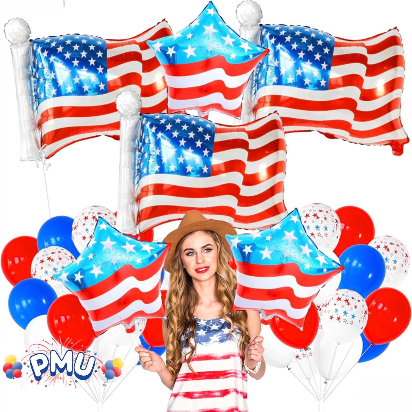 PMU USA 18 Inch Mylar-Foil Balloon