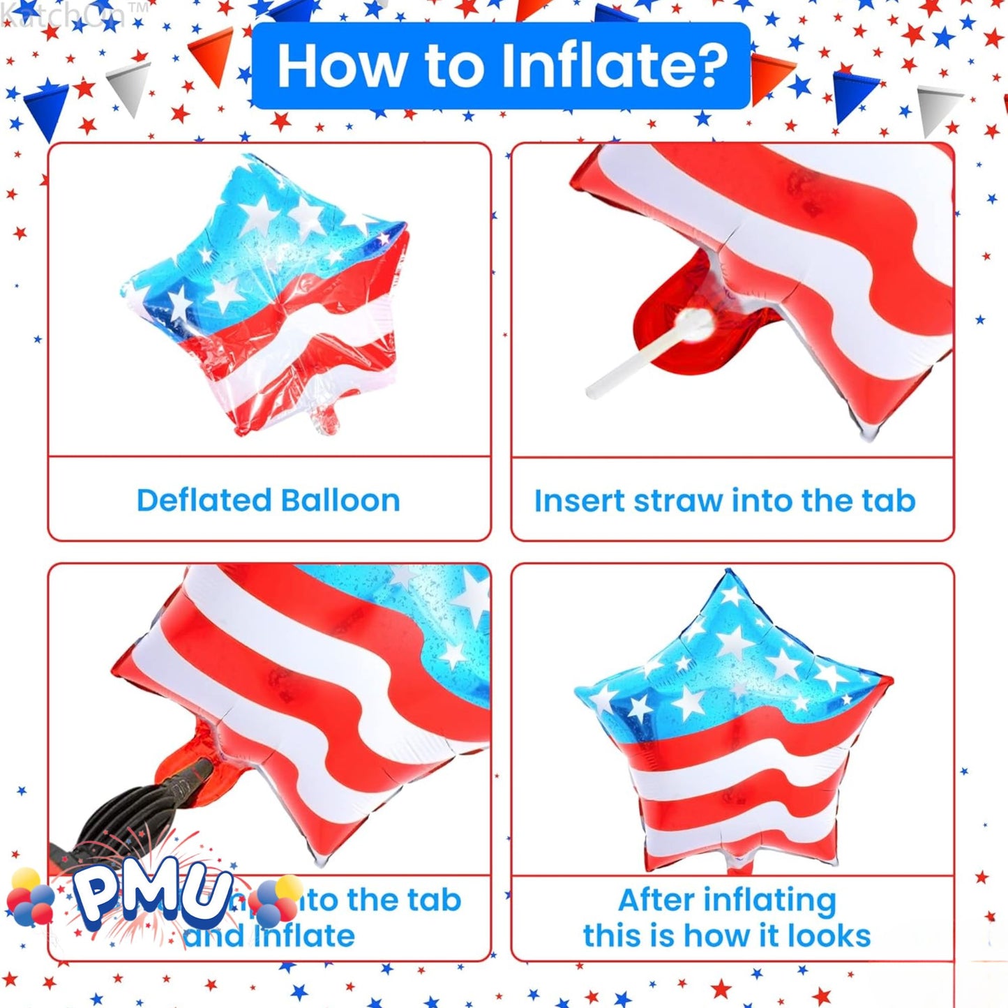 PMU USA 18 Inch Mylar-Foil Balloon