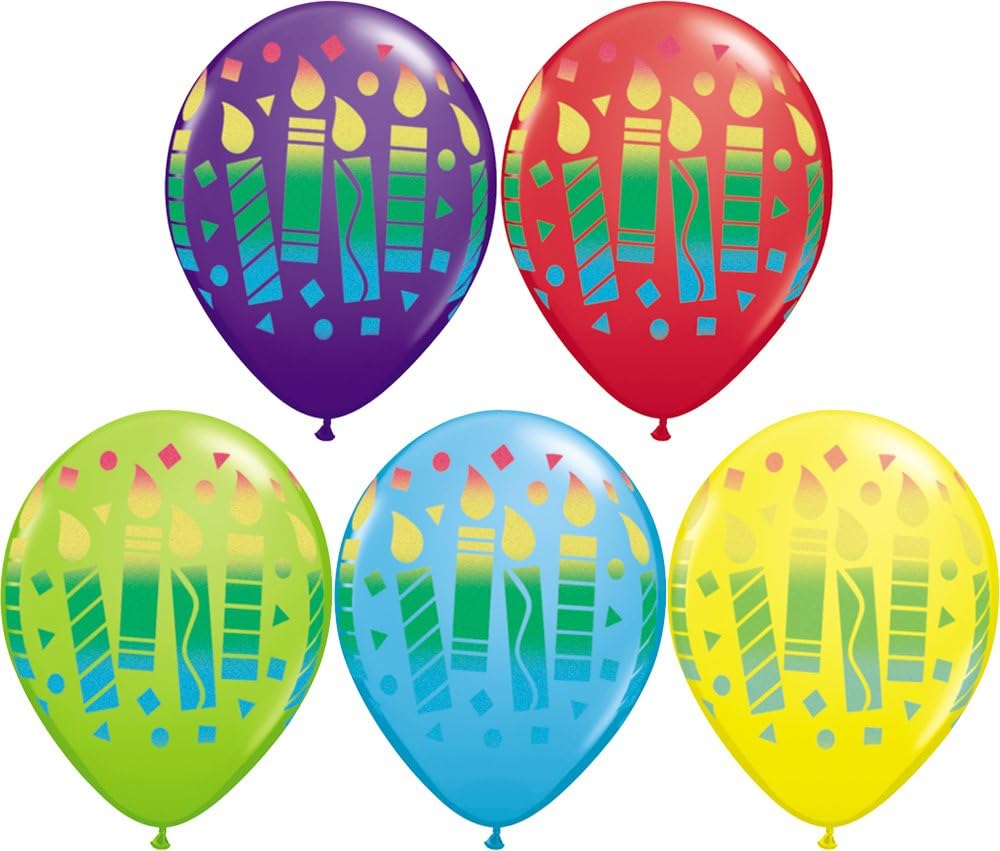 PMU Balloons 11 Inch Qualatex Birthday Sprays Print in Latex Balloons For All Occasions