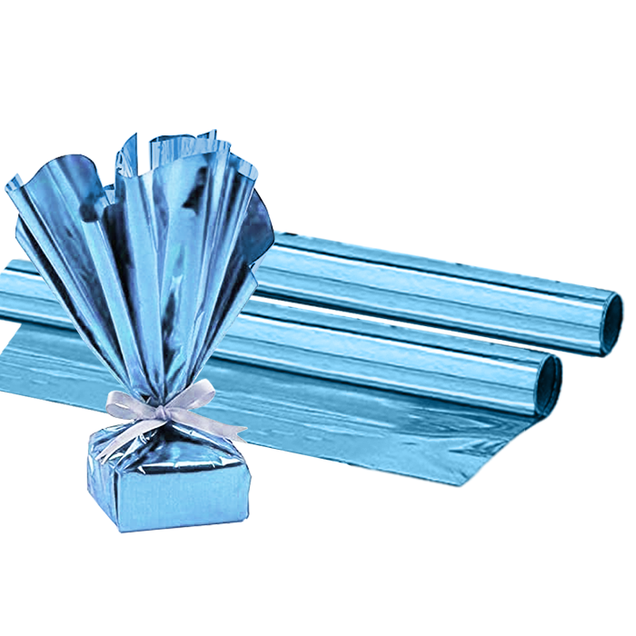 PMU Gift Wrap Mylar Roll - Highly Reflective Metallic Foil Paper - Perfect Wrapping Paper for Gifts, Baskets, Wedding, Birthday, Christmas, Arts & Crafts, Balloon Weights