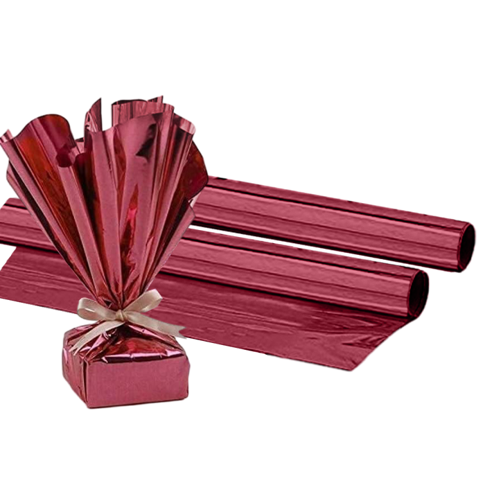 PMU Gift Wrap Mylar Roll - Highly Reflective Metallic Foil Paper - Perfect Wrapping Paper for Gifts, Baskets, Wedding, Birthday, Christmas, Arts & Crafts, Balloon Weights