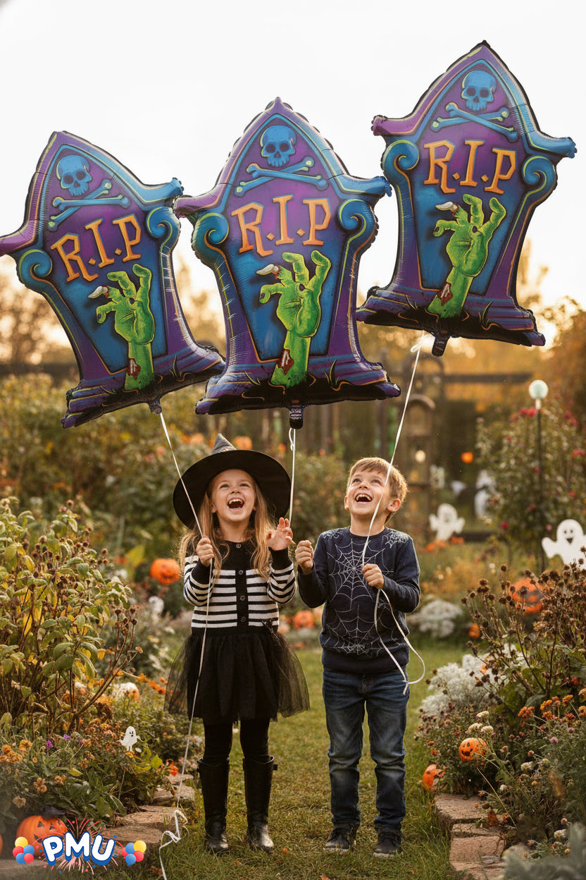 PMU Halloween Balloons Mylar-Foil