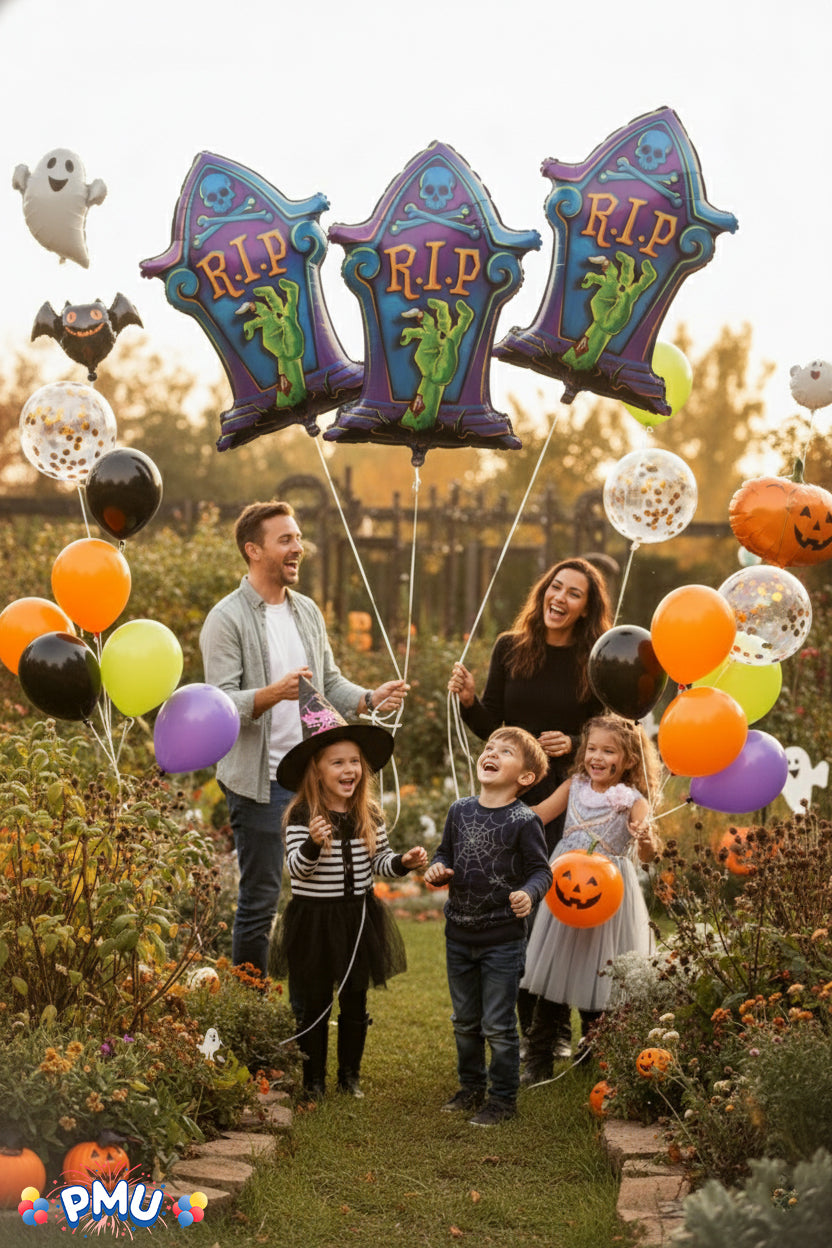 PMU Halloween Balloons Mylar-Foil