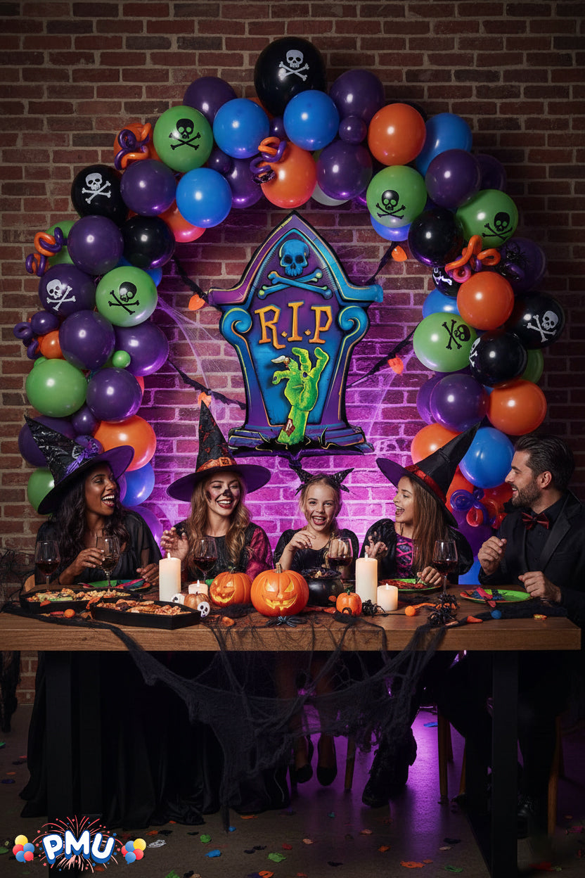 PMU Halloween Balloons Mylar-Foil