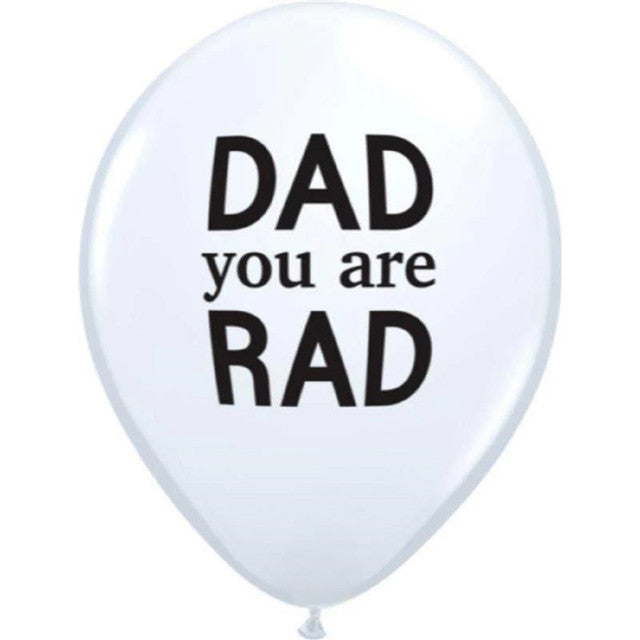 PMU Super Mom/Dad You Are Rad - Qualatex 11 in Premium Qualatex White Balloons