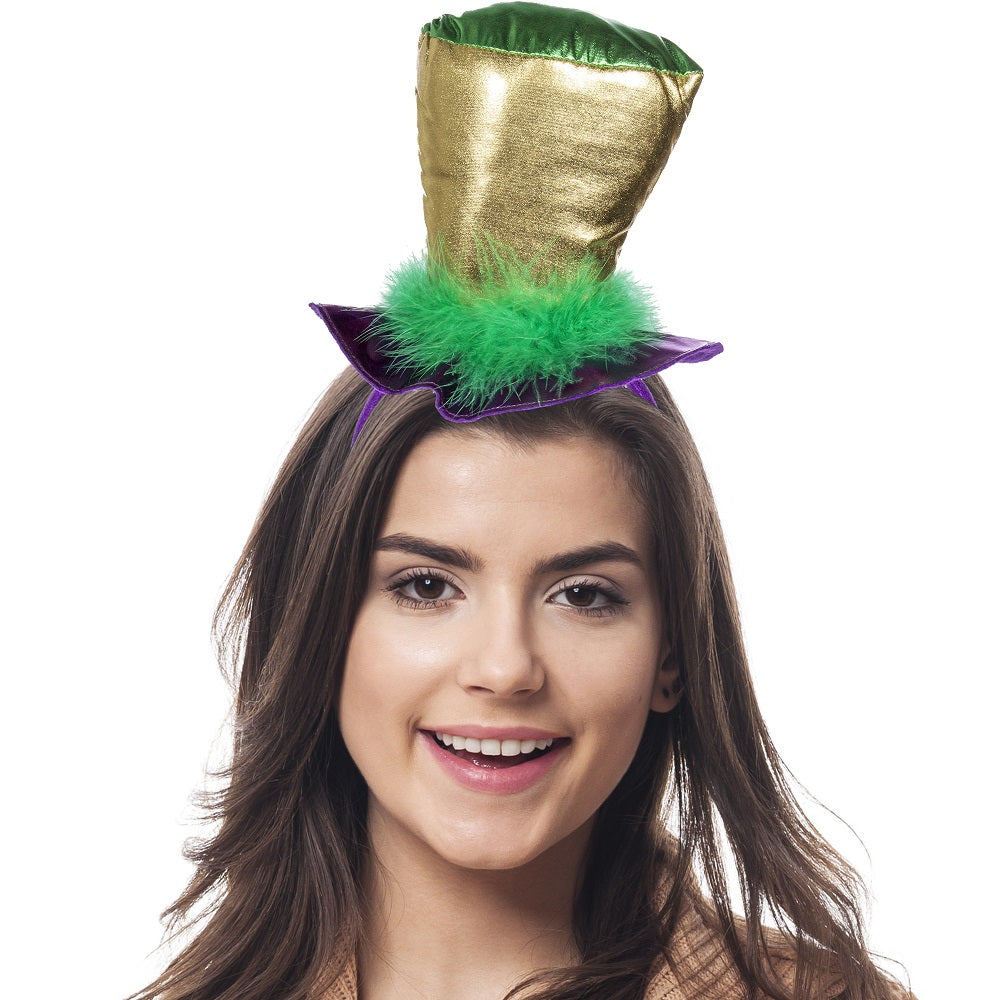 PMU Mardi Gras Jester, Crawfish, Sequin Hat, Headband Costume Accessory