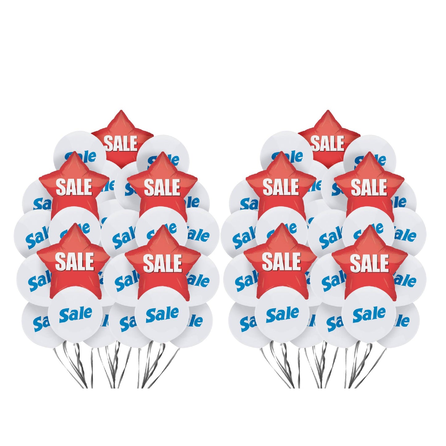 PMU Sale Balloons Assortment Kit with Color Coordinate Ribbons