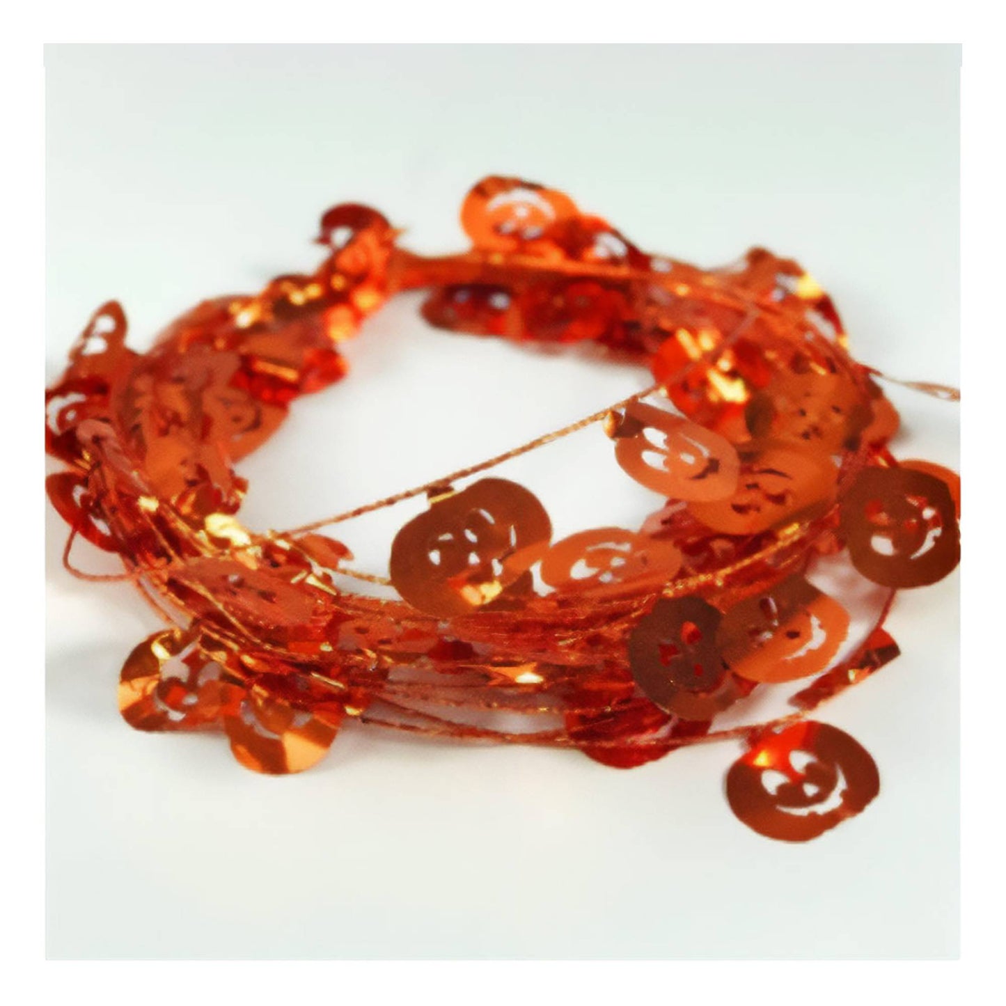 PMU Jack-O-Lanter Halloween Party Decoration and Valentine’s Day Tinsel Garland