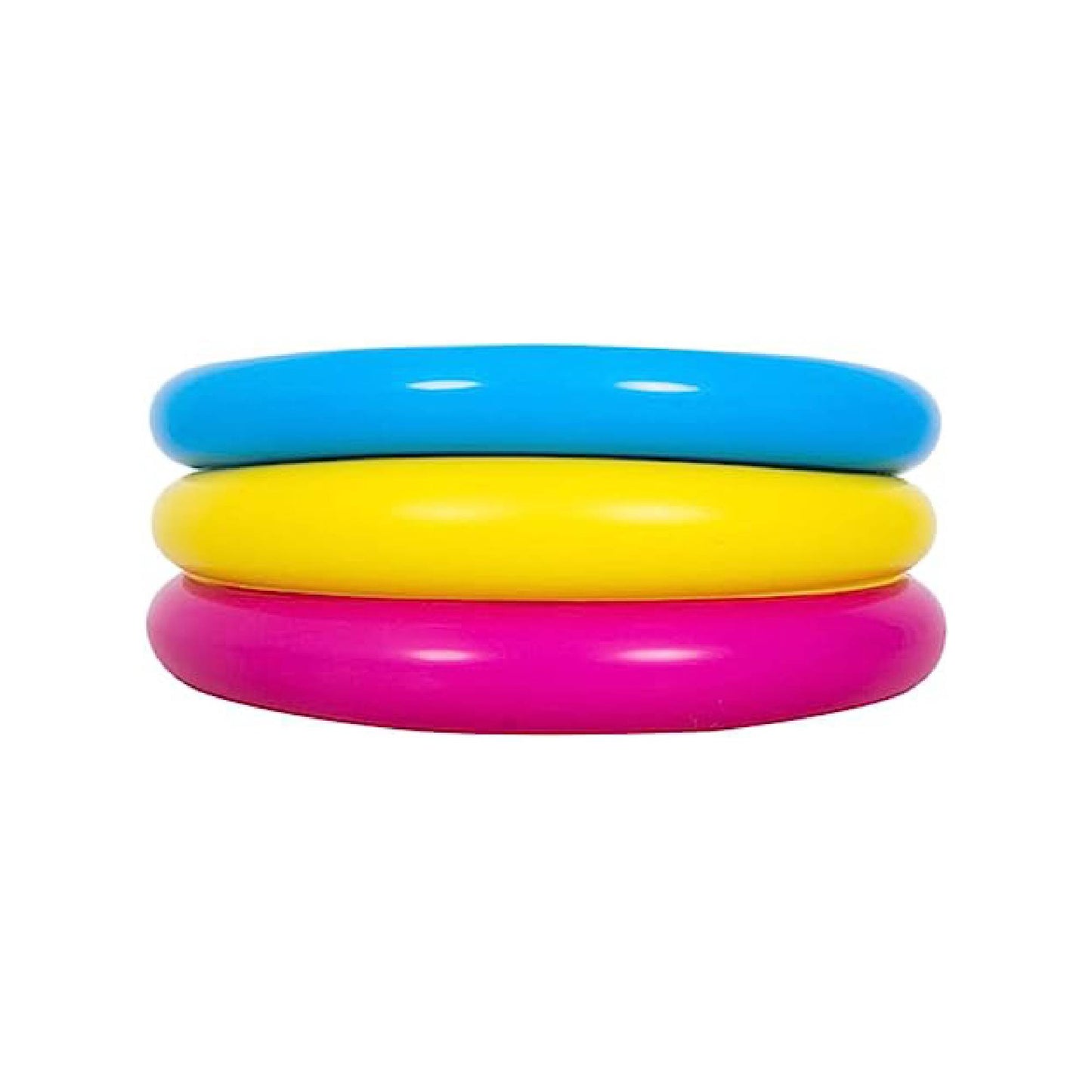 PMU Inflatable Kiddy Pool 3-Ring 30 Inch Triple Ring Children's Summer Swimming Pool for Kids and Toddlers, Great for Backyard, Garden, Outdoor Water Game Play Pkg/1