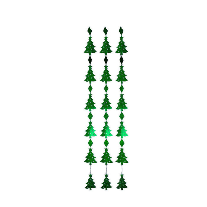 PMU 40 Inch Jingle Bells, Reindeer, Christmas Tree, Snowflake Prismatic Pendant