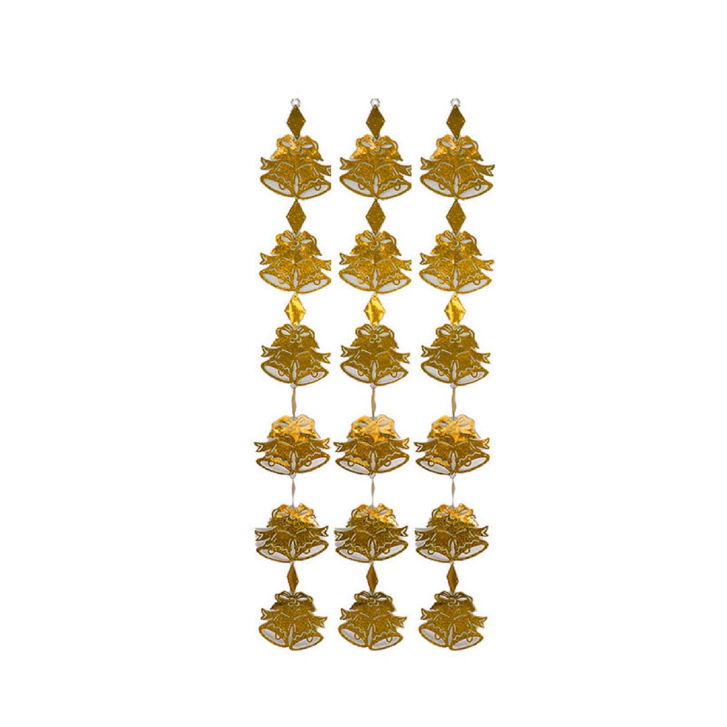 PMU 40 Inch Jingle Bells, Reindeer, Christmas Tree, Snowflake Prismatic Pendant